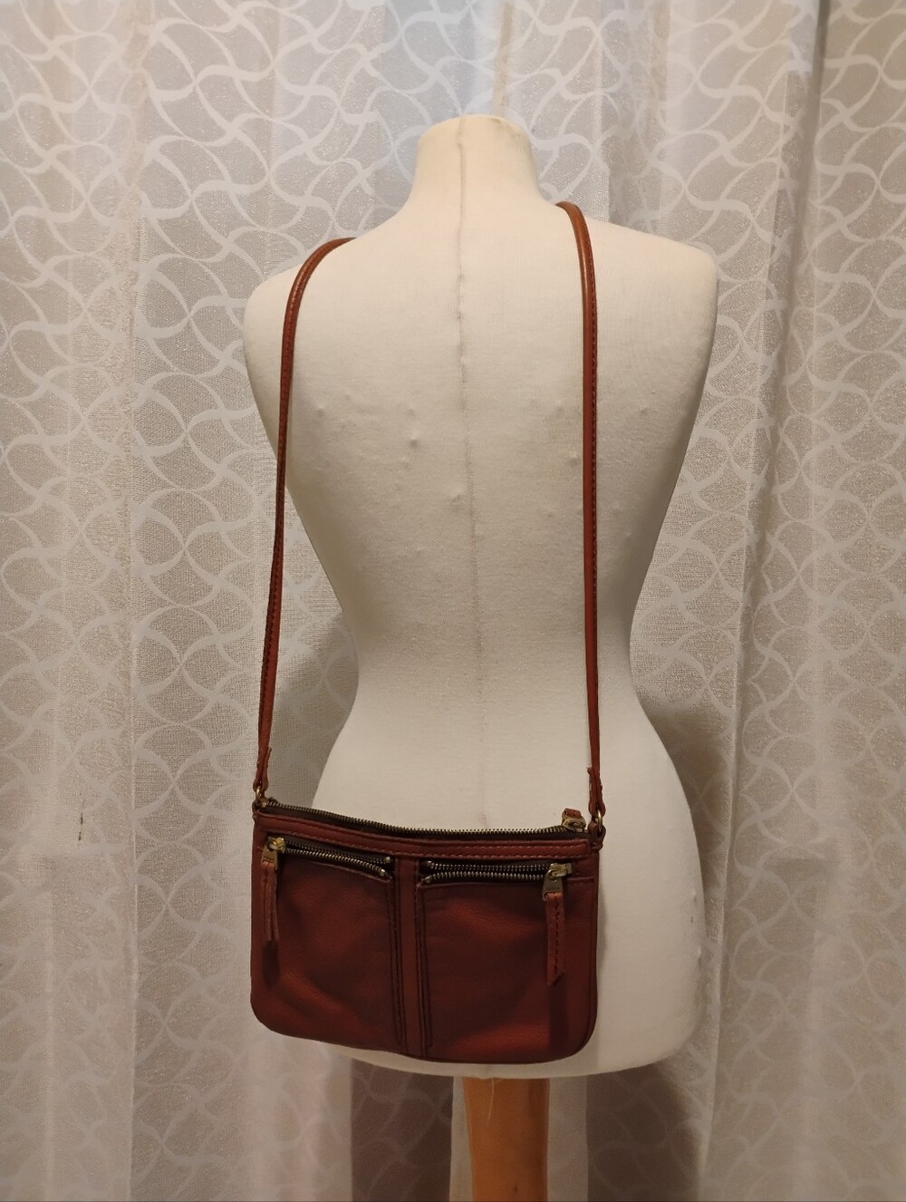 Fossil Brown Leather Crossbody Purse
